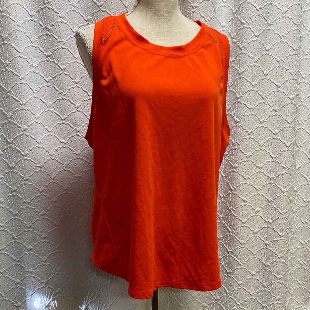 Avia size XXXL Bright Orange Women's workout gym stretch comfy razorback tank